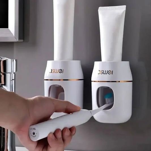 Fresh SmileCare- Automatic Toothpaste Dispenser with Storage Rack