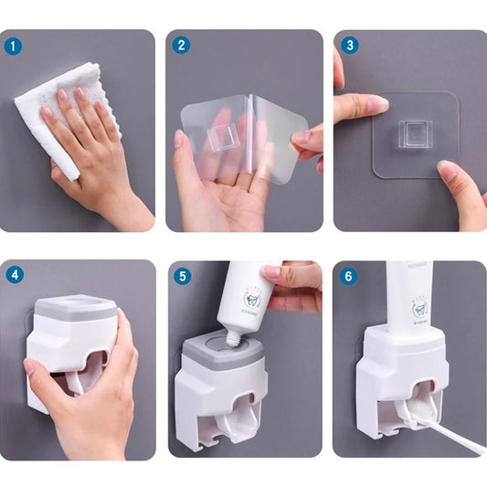 Fresh SmileCare- Automatic Toothpaste & Toothbrush Holder Set